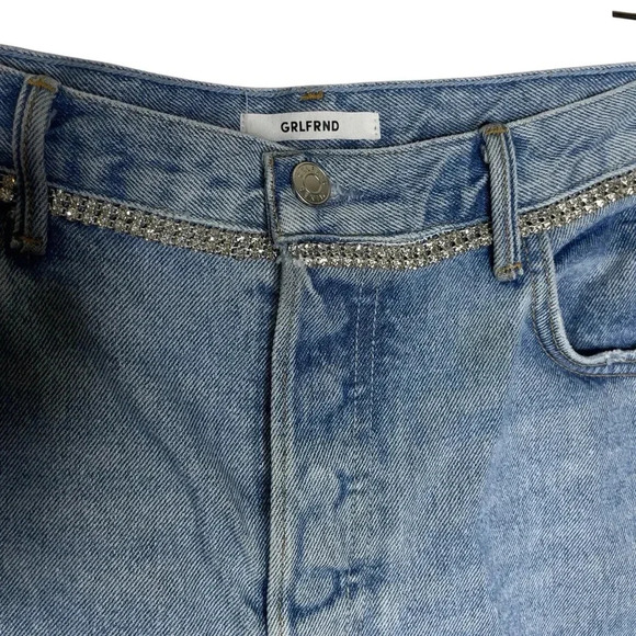 GRLFRND Karolina  Embellished High Rise Button-Fly Skinny Denim Jeans Size 31 - Picture 10 of 16